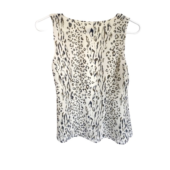 Ann Taylor Loft Sleeveless Top, Petite XS, Animal Print - Picture 2 of 7